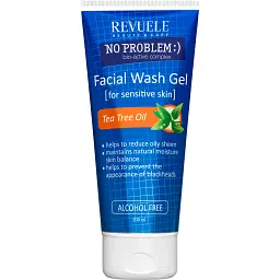 Гель для вмивання для чутливої шкіри обличчя Revuele No Problem Washing Gel with Tea Tree Oil 200 мл