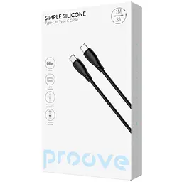 Кабель Proove Simple Silicone Type-C to Type-C 60W (1m) black - мініатюра 2