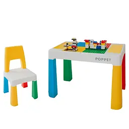 Комплект Poppet Столик Color Yellow 5 в 1 + Стілець + Подушка на стілець + Набір фломастерів (PP-002Y-G) - мініатюра 2