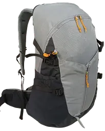 Спортивний трекінговий рюкзак з дощовиком 25L ASCE сірий Adventuridge sum0028834