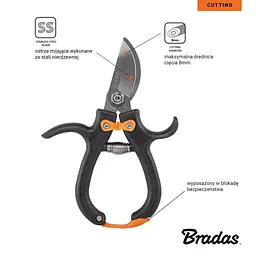 Секатор Bradas садовий для квітів, V-SERIES-D, KT-V1012 - мініатюра 3