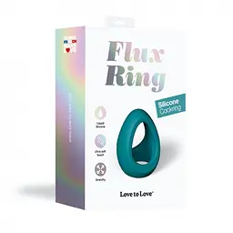 Ерекційне кільце Love To Love Flux Ring Black Teal Me 3 см бірюзовий - мініатюра 8