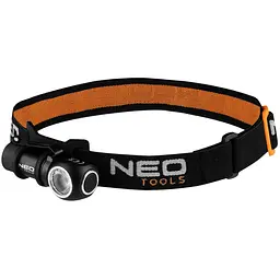 Neo Tools Ліхтар налобний, акум. USB, 700 мАг, 3,7 Li-ion, 6Вт, 600 лм