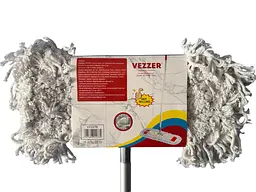 Швабра пласка Vezzer з не телескопічною металевою ручкою та насадкою з бавовни (VZ2278) - мініатюра 2