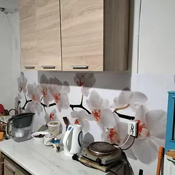 Наклейка на стіл Орхідея 02 квіти білі орхідеї на білому тлі 65х120 см Happy Pocket Z180233 - мініатюра 5
