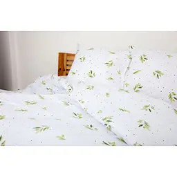 Комплект постільної білизни ТЕП Happy Sleep Duo Greece полуторний білий з зеленим (2-04008_26618) - мініатюра 2