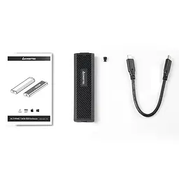 Корпус для M.2 NVME/SATA SSD CHIEFTEC CEB-M2C-TLE, aluminium,USB 3.2 Gen2 Type-C, Black, RETAIL - мініатюра 6