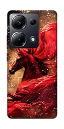 Чохол Demsky Red sparkles Horse для Xiaomi Redmi Note 13 Pro 4G
