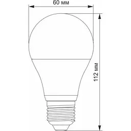 Лампочка Videx LED  A60e 12V 10W E27 4100K (VL-A60e12V-10274) - мініатюра 3