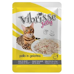 Вологий корм для котів Vibrisse Jelly куряче філе в желе, пауч 70 г