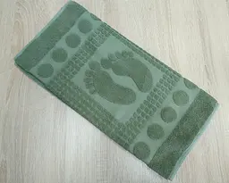 Турецький рушник для ніг Zeron 50х70 Green щільність 750 г/м2 - мініатюра 4