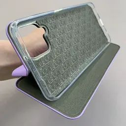 Чохол книжка Samsung Galaxy М22 еко-шкіра Premium Case для смартфона Фіолетовий - мініатюра 4