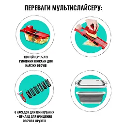 Овочерізка Mandoline Slicer 6 в 1 + Чудо-дошка 3 в 1 - мініатюра 2