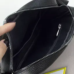 Сумка чоловіча чорна шкіряна Handycover S245 через плече - мініатюра 4