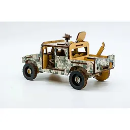 Дерев'яний 3D конструктор Хамер PuzzleOk 65-00743 65 деталей - мініатюра 3
