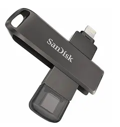 Подвійна флешка SanDisk iXpand Luxe 128Gb Type-C і Lightning конектори - мініатюра 7