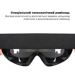 Окуляри для собак Dog Goggles з УФ-захистом, водонепроникні, регульовані срібний - мініатюра 3