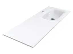 Умивальник Miraggio JESSEL 1200 R (0001056) Miramarble, Глянцевий, Накладний/Врізний/Над пральною машиною, Білий