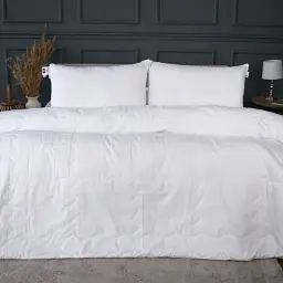 Летний постельный комплект MirSon Line Satin Light Pro Snow White Ecosilk King Size (2200010972276)