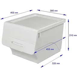 Контейнер для зберігання Wall Sticker 45.5х38х31 см Білий SW-00002420 - мініатюра 2