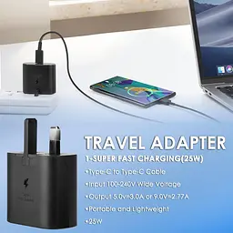 Швидкий зарядний адаптер USB-C 25W Fast Charger для Samsung Galaxy - мініатюра 6