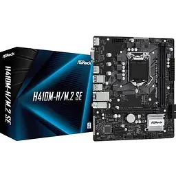 Материнська плата ASRock 1200 (H410) H410M-H/M.2 SE, H370, 2xDDR4, Int.Video(CPU), 4xSATA3, 1xM.2, 1xPCI-E 3.0 x16, 1xPCI-E 3.0 x1, 1xM.2 (Key E), ALC897, RTL8111H, 6xUSB3.2/6xUSB2.0, VGA/HDMI/DP, MicroATX - мініатюра 2