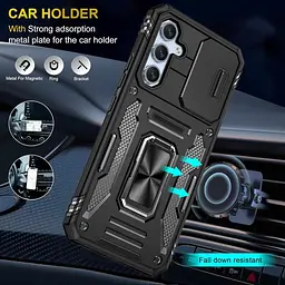Ударостійкий чохол Camshield Army Ring для Samsung Galaxy A57 5G Чорний / Black - мініатюра 2