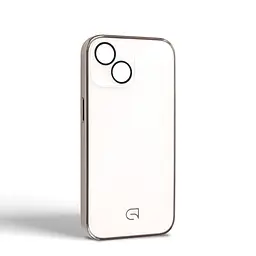 Чехол-накладка для Apple iPhone 14, Replica MagSafe, белый, противоударный защитный чехол с магнитным кольцом MagSafe, защита всего корпуса, TPU+PC, зеркальный, выступающий бортик вокруг экрана, ArmorStandart (ARM76220) - мініатюра 2