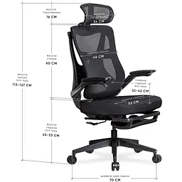 Офисное кресло Mealux HF-G20 Black (арт. HF-G20 F/B) - миниатюра 2
