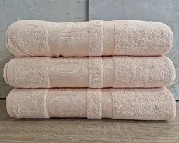 Набір турецьких бамбукових махрових рушників Zeron 3 штуки 70х140 Bamboo Peach