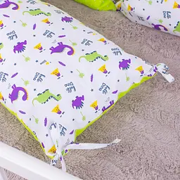 Подушка-борт MirSon Kids Time 18-0001 Hello Dino захисна біла 4 шт. - мініатюра 4