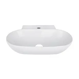 Умивальник Qtap Cardinal підвісний/накладний овальний 565x400x130 мм White + донний клапан PU02, Білий - мініатюра 3