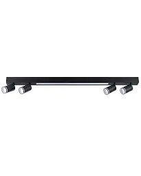 Стельовий світильник Goldlux 327406 Paris GU10+Led 5x10+24W 4000K 1800Lm IP20 Чорний - мініатюра 2