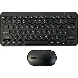 Бездротова клавіатура та мишка маленька чорна Multimedia Keyboard Wireless 2.4GHz