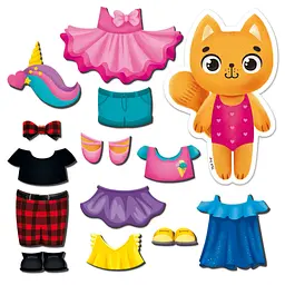 Магнітна гра Одевашка "Кішечка" Vladi Toys VT3204-34 Укр - мініатюра 2