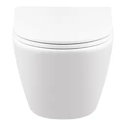 Унітаз підвісний Qtap Robin безобідковий з сидінням Slim Soft Close QT1333046ENRW, Білий - мініатюра 2