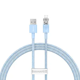 Кабель Baseus Explorer Series Fast Charging Cable with Smart Temperature Control Cable USB to Lightning 2.4A 1m CATS010003 Blue