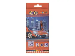 Олівці кольорові ZIBI 12кол. , МАШИНКА, шестигранний, SMART Line