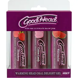 Розігрівальні гелі для орального сексу Doc Johnson GoodHead - Warming Head (3 смаки) - мініатюра 2