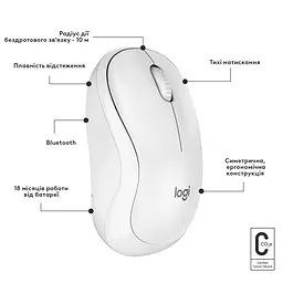 Миша M240 Silent Bluetooth Off White Logitech teh0022037 - мініатюра 5