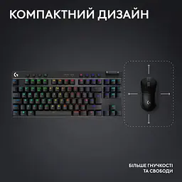 Клавіатура Logitech G PRO X TKL LightSpeed Tactile Black (920-012136) [94305] - мініатюра 11