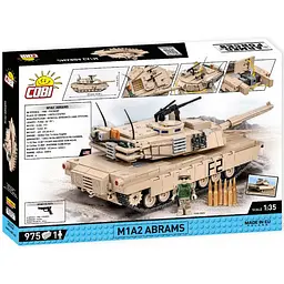 Конструктор Cobi Танк M1A2 Abrams, масштаб 1:35, 975 деталей (COBI-2622) - мініатюра 2