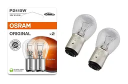 Комплект вказівних ламп розжарювання OSRAM 7528-2BL P21/5W 12V BAY15d Blister (2 шт)