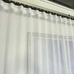 Тюль бамбук з люрексом білий 300х270, тасьма ALBO pbe0052295 - мініатюра 4