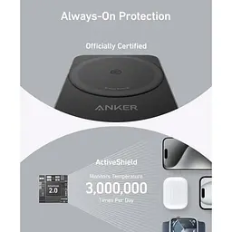 Бездротовий зарядний пристрій Anker MagGo 3-in-1 Qi2 Black (A2918) [162989] - мініатюра 6