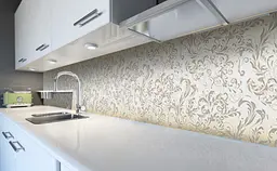 Кухонний фартух Пастельні тони Візерунки для кухні 65х250 см Абстракція Бежевий Happy Pocket Z183698 - мініатюра 5