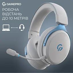 Навушники GamePro Asgard Skadi Wireless White/Blue (HSW191WB) - мініатюра 8