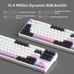 Клавіатура MageGee Light 87 USB Ivory White Switch Purple Jade (6971969728745-UA) - мініатюра 4