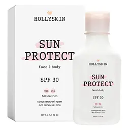 Сонцезахисний крем для обличчя і тіла Hollyskin Sun Protect SPF 30, 100 мл - мініатюра 2