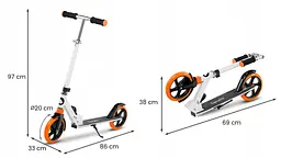 Самокат Lionelo Luca (white/orange) - мініатюра 4